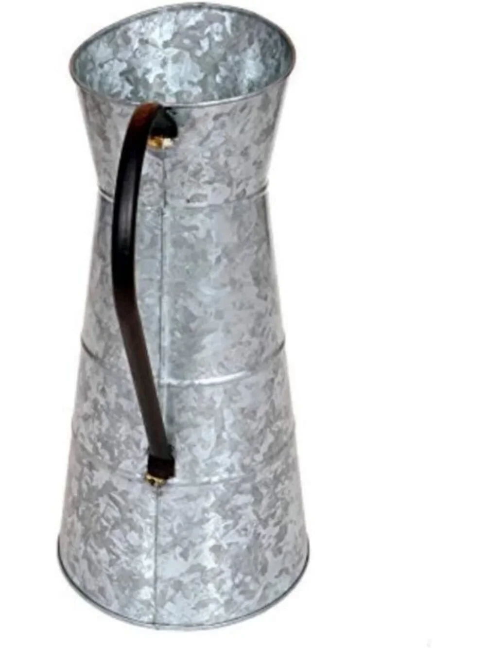 Vintage-Inspired Galvanized Metal Watering Jug, 10x16 Inch Garden Decor